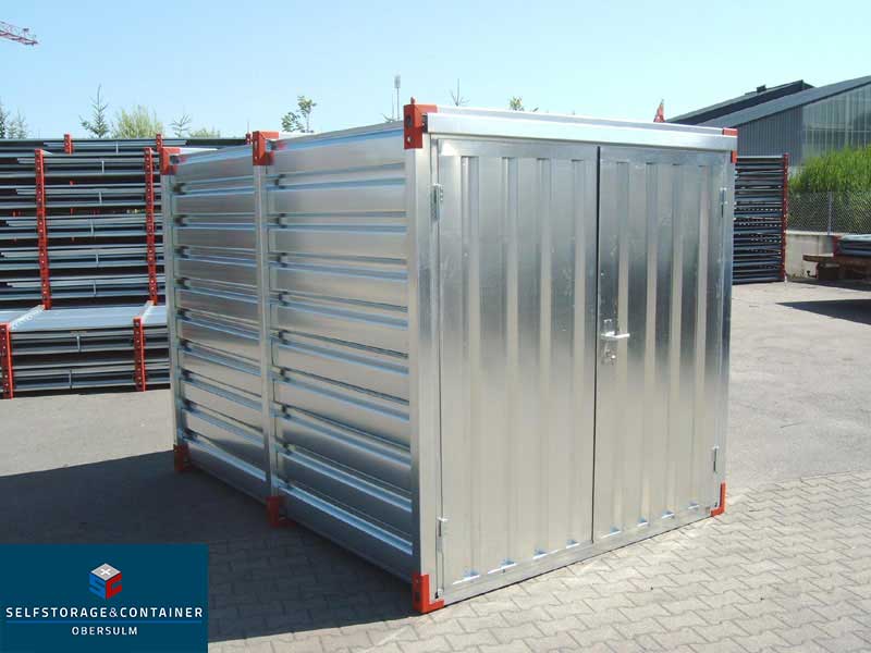 2m Lagercontainer Schnellbaucontainer, L=2,25 B=2,20 H=2,20